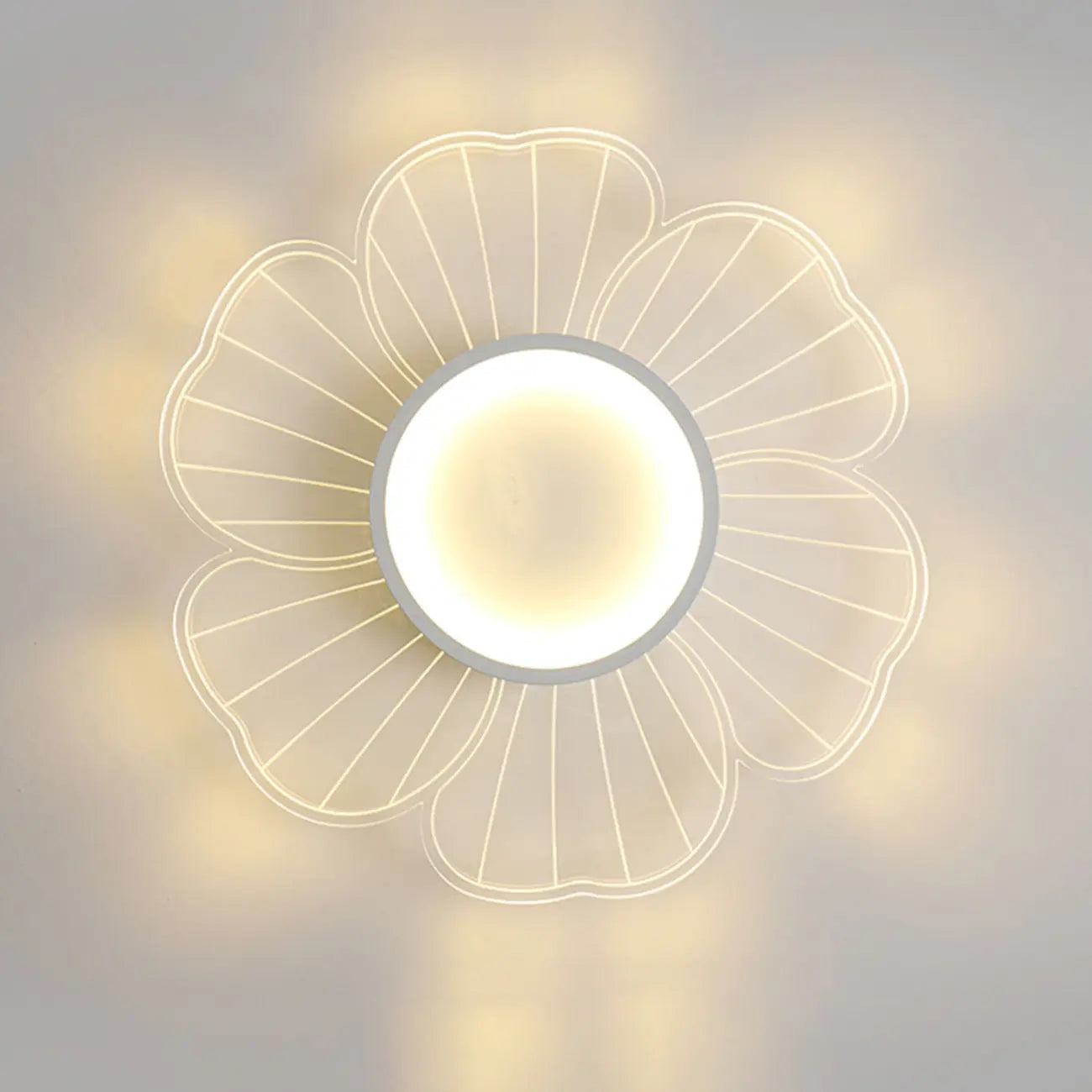 Plafonnier LED encastré à motif floral pour usage résidentiel