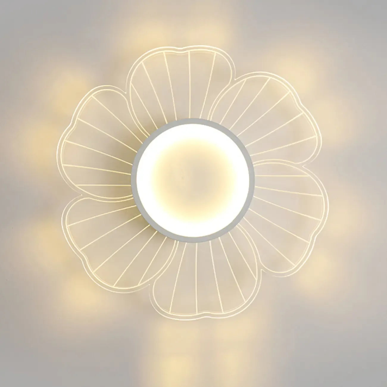 Plafonnier LED encastré à motif floral pour usage résidentiel