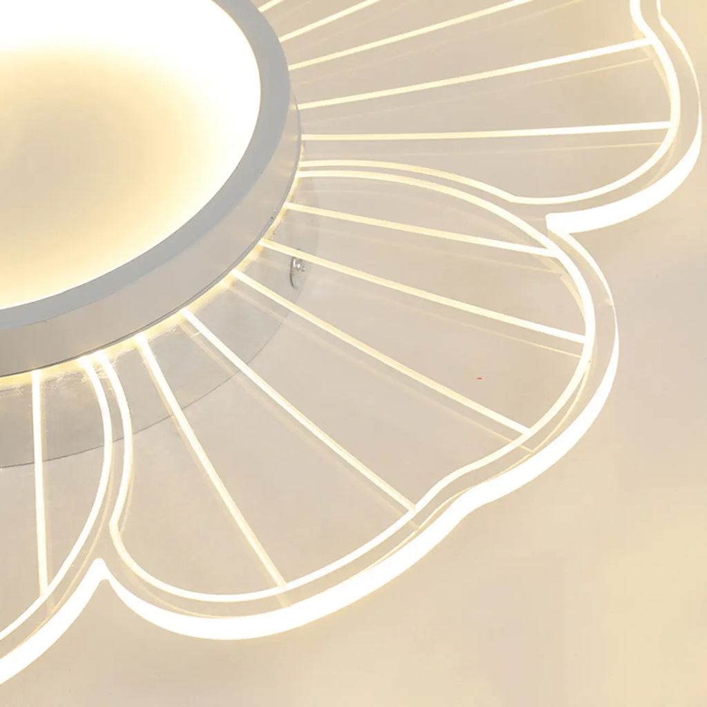 Plafonnier LED encastré à motif floral pour usage résidentiel