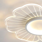 Plafonnier LED encastré à motif floral pour usage résidentiel