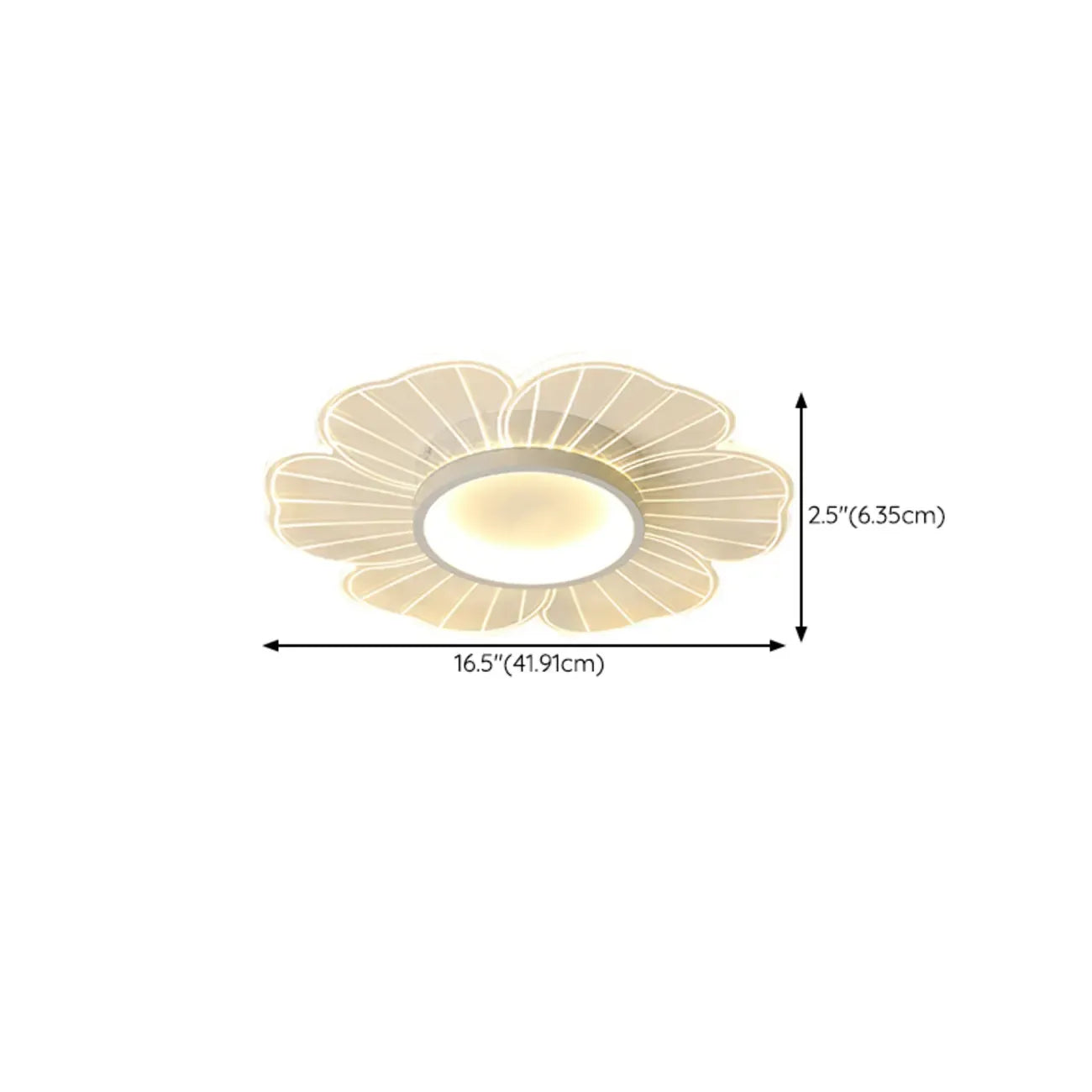 Plafonnier LED encastré à motif floral pour usage résidentiel