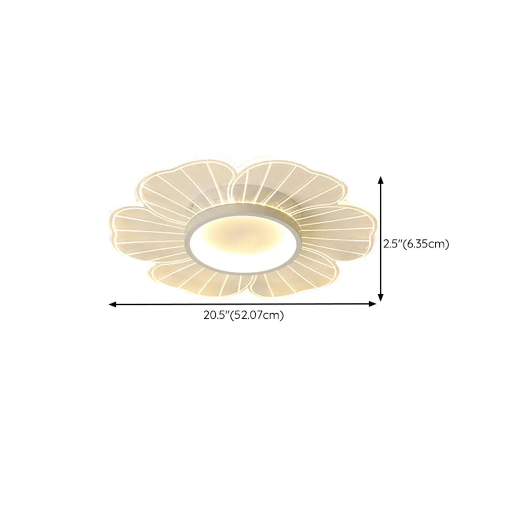 Plafonnier LED encastré à motif floral pour usage résidentiel