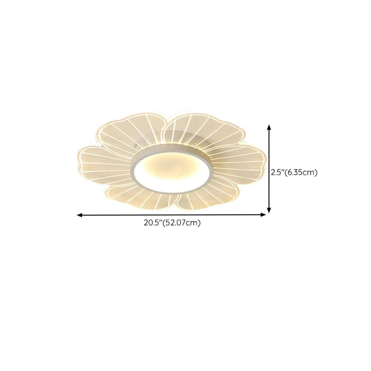 Plafonnier LED encastré à motif floral pour usage résidentiel