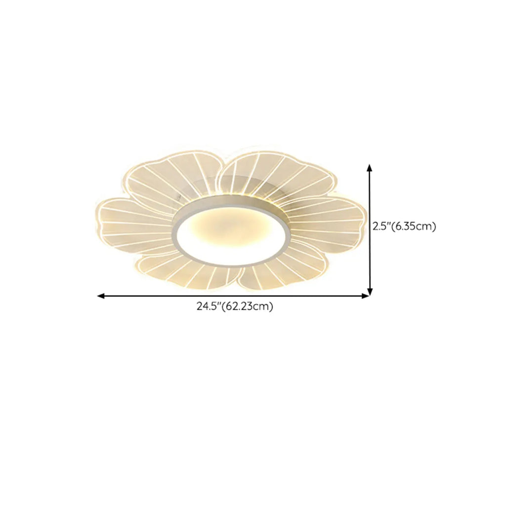 Plafonnier LED encastré à motif floral pour usage résidentiel