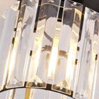 Plafonnier semi-encastré élégant en cristal pour salon