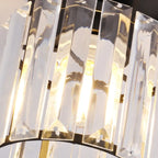 Plafonnier semi-encastré élégant en cristal pour salon