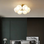 Plafonnier semi-encastré moderne à globe pour chambre à coucher