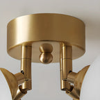 Plafonnier semi-encastré moderne à globe pour chambre à coucher