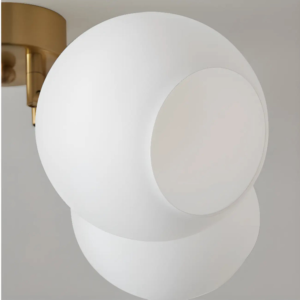 Plafonnier semi-encastré moderne à globe pour chambre à coucher