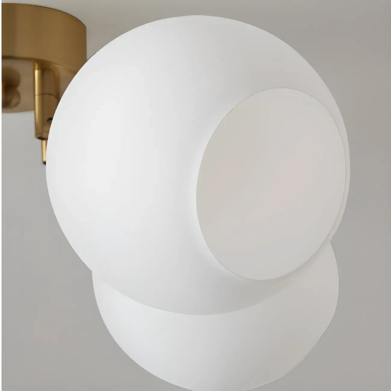 Plafonnier semi-encastré moderne à globe pour chambre à coucher