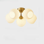 Plafonnier semi-encastré moderne à globe pour chambre à coucher