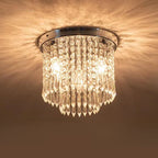 Plafonnier géométrique en cristal encastré pour salon