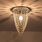 Plafonnier géométrique en cristal encastré pour salon