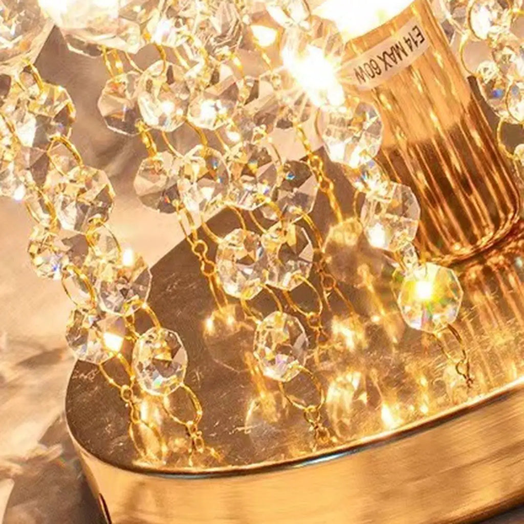 Plafonnier géométrique en cristal encastré pour salon