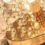 Plafonnier géométrique en cristal encastré pour salon