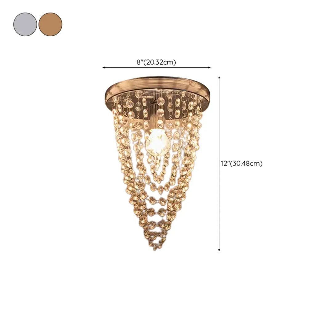 Plafonnier géométrique en cristal encastré pour salon