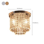 Plafonnier géométrique en cristal encastré pour salon