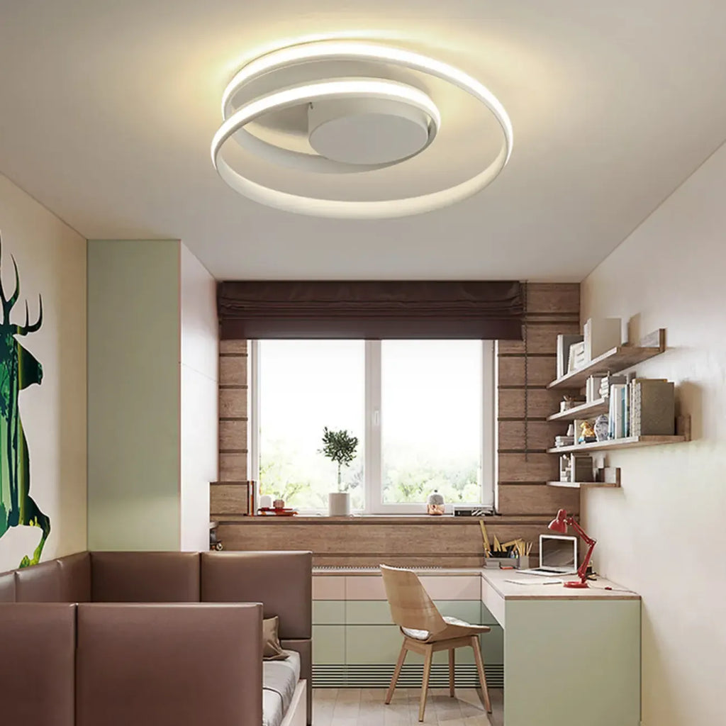 Plafonnier circulaire minimaliste pour salon moderne