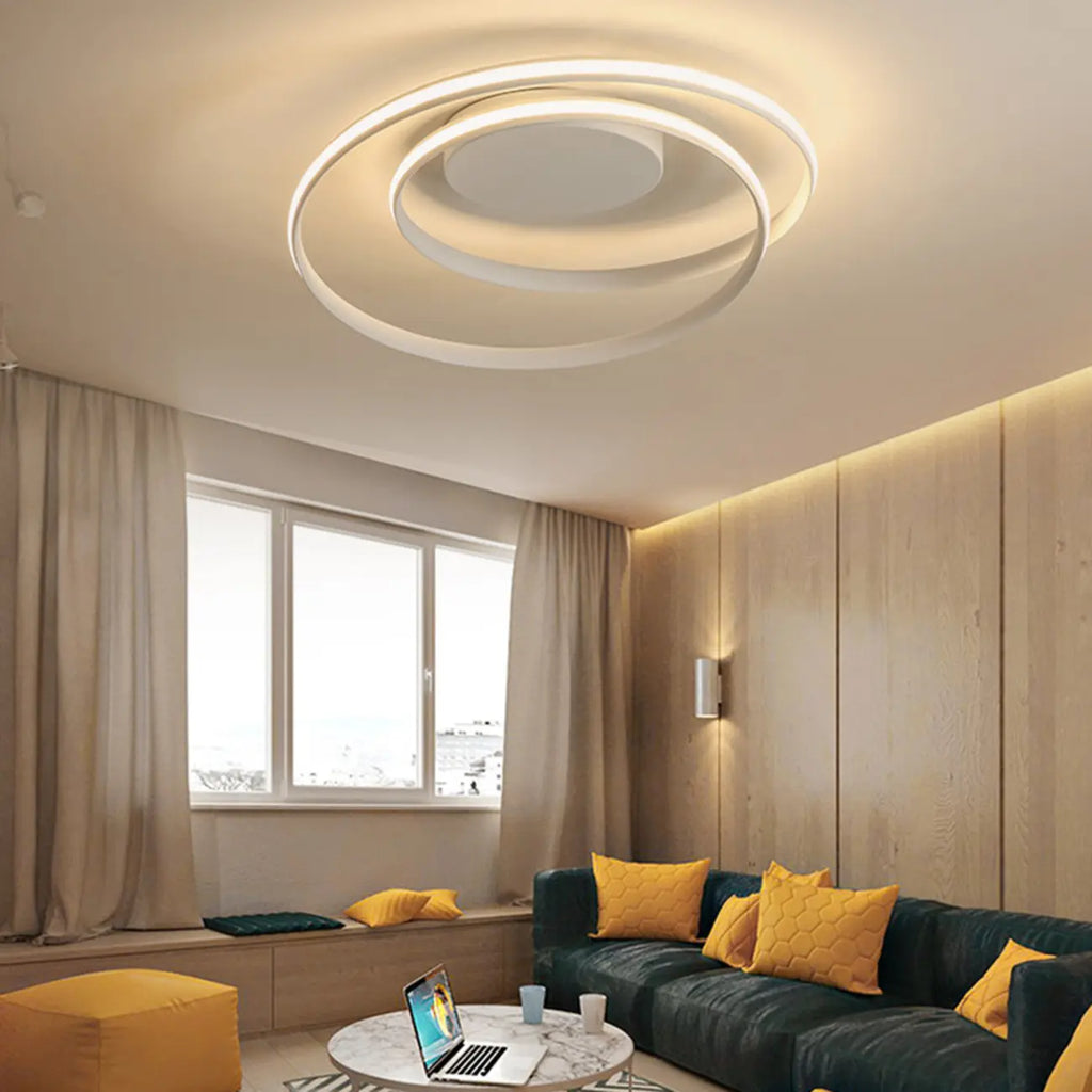 Plafonnier circulaire minimaliste pour salon moderne