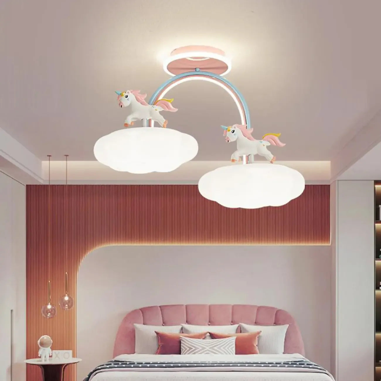 Plafonnier semi-encastré à intensité variable pour chambre d'enfant