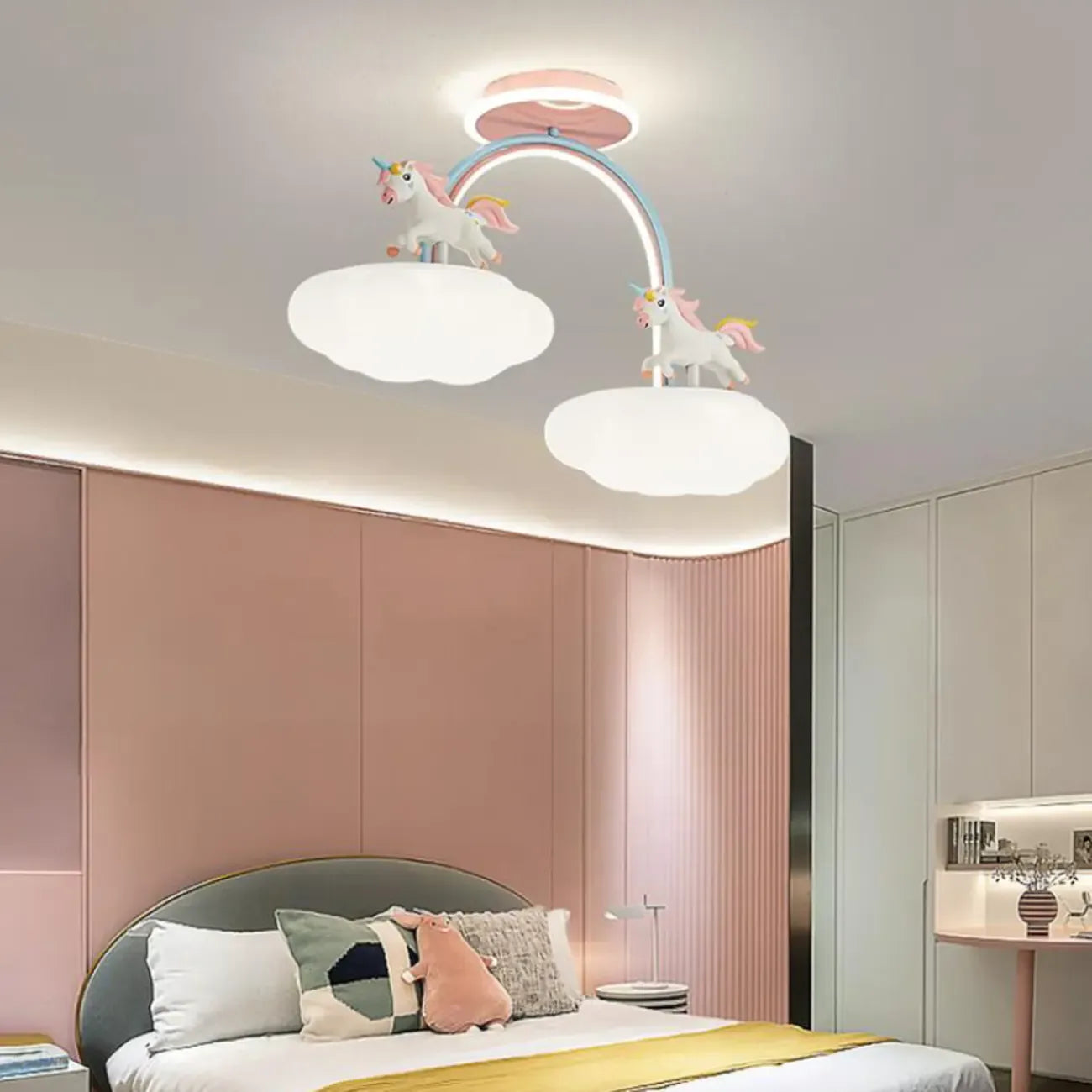 Plafonnier semi-encastré à intensité variable pour chambre d'enfant