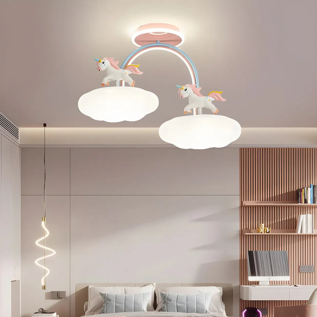 Plafonnier semi-encastré à intensité variable pour chambre d'enfant