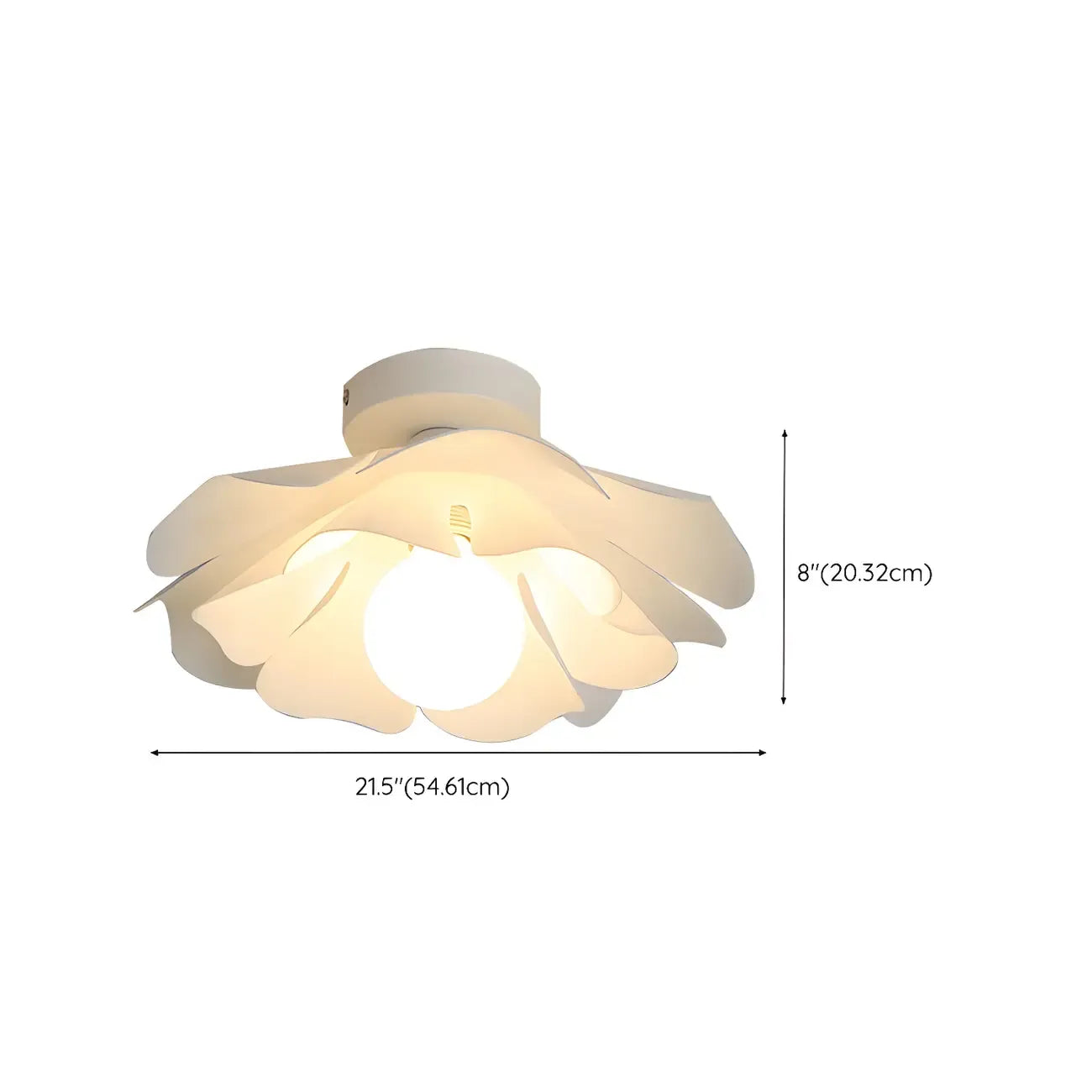 8 Eleganti Plafoniere a LED in Acrilico Floreale per Interni