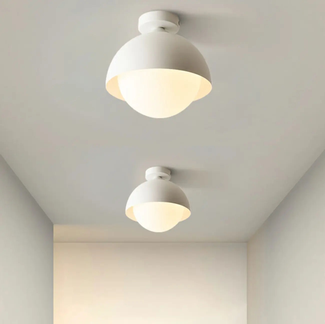 Mini plafonnier LED semi-encastré pour salon