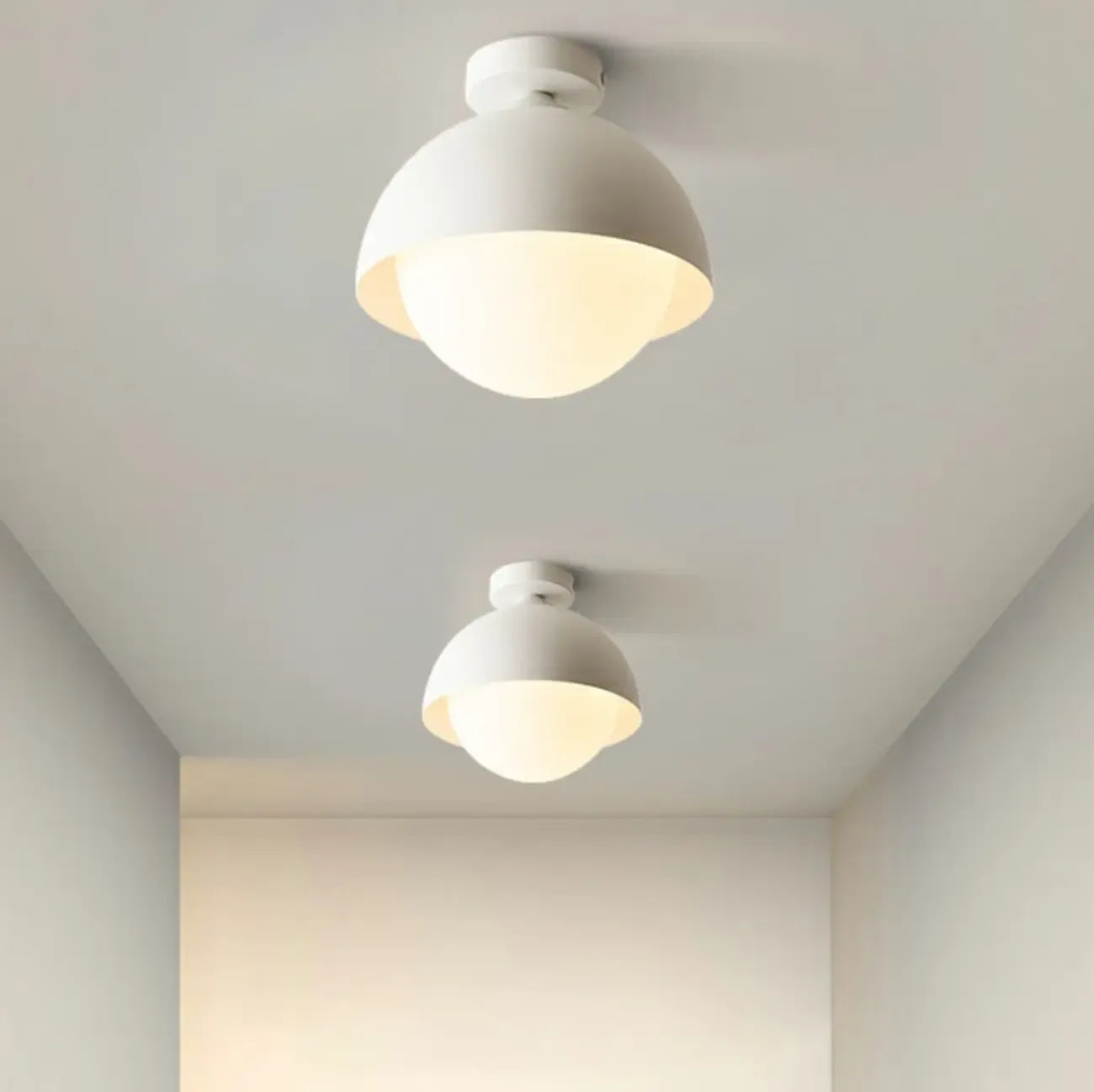 Mini plafonnier LED semi-encastré pour salon