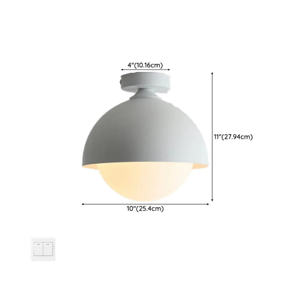 Mini plafonnier LED semi-encastré pour salon