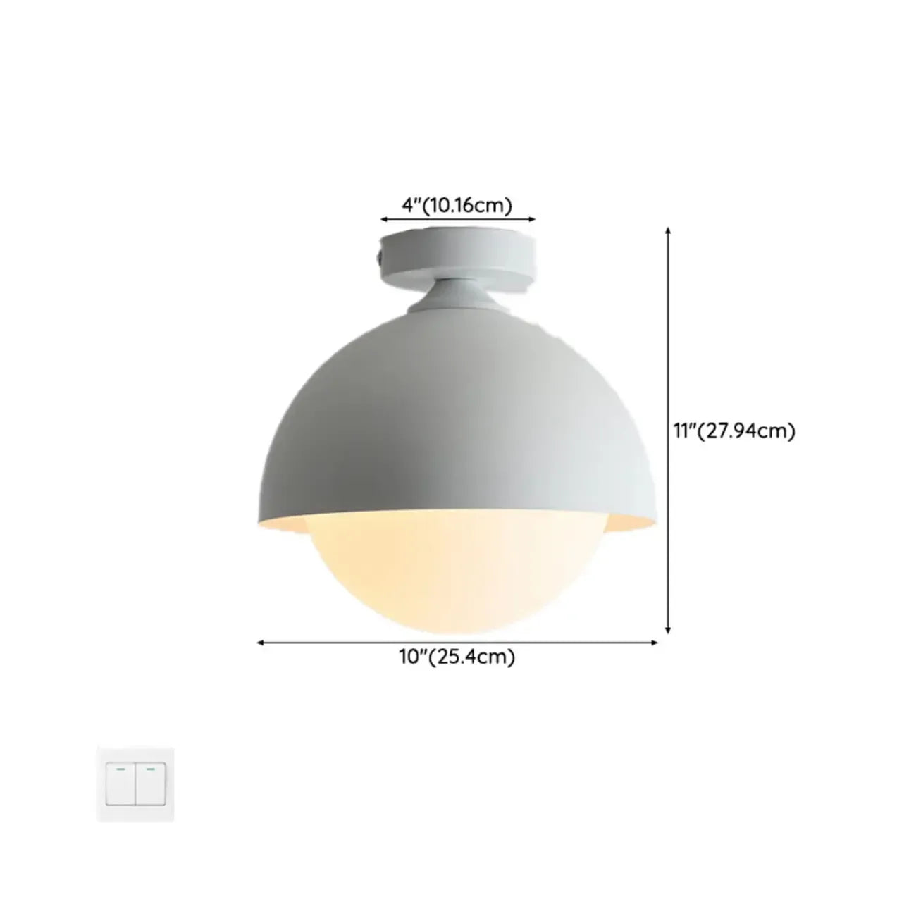 Mini plafonnier LED semi-encastré pour salon