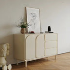 Commode combinée en bois blanc cassé durable avec étagères