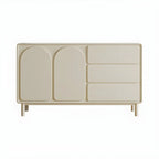 Commode combinée en bois blanc cassé durable avec étagères