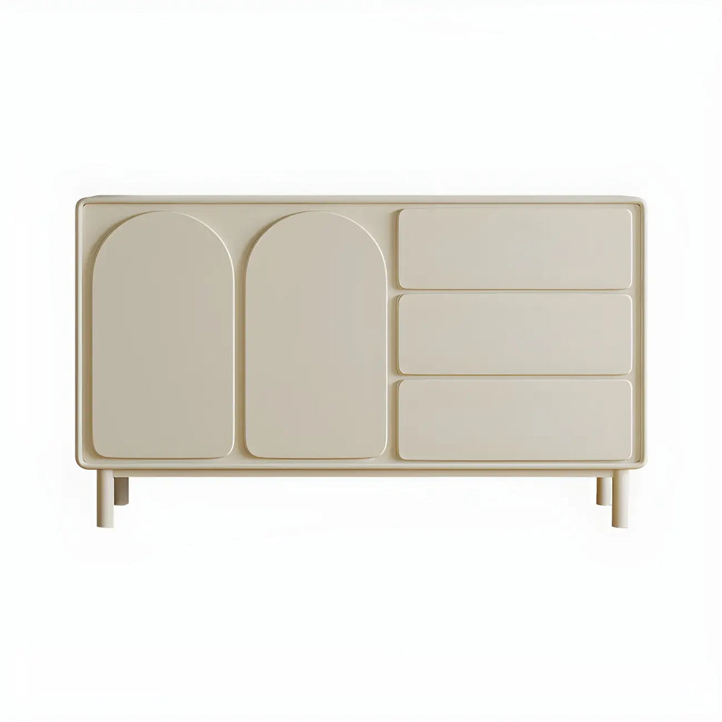 Commode combinée en bois blanc cassé durable avec étagères