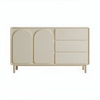 Commode combinée en bois blanc cassé durable avec étagères