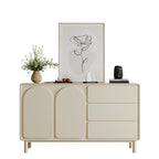Commode combinée en bois blanc cassé durable avec étagères