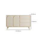 Commode combinée en bois blanc cassé durable avec étagères
