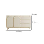 Commode combinée en bois blanc cassé durable avec étagères