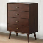 Commode compacte en bois naturel avec armoire et tiroirs