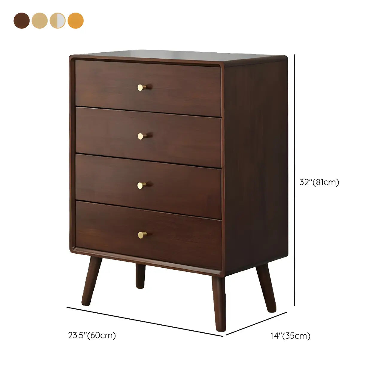 Commode compacte en bois naturel avec armoire et tiroirs