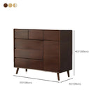 Commode compacte en bois naturel avec armoire et tiroirs