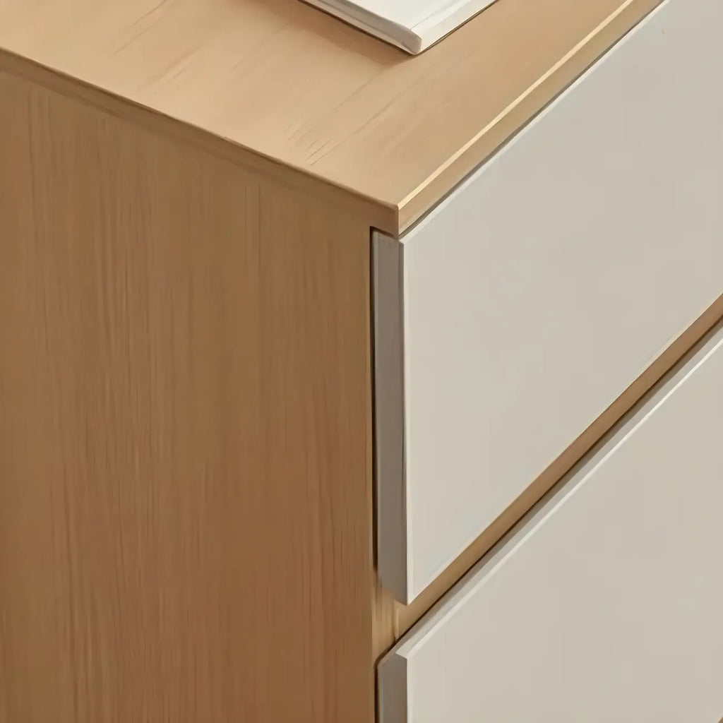 Commode double nordique en bois avec 6 tiroirs