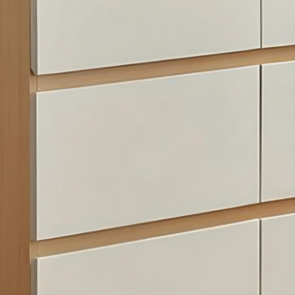Commode double nordique en bois avec 6 tiroirs