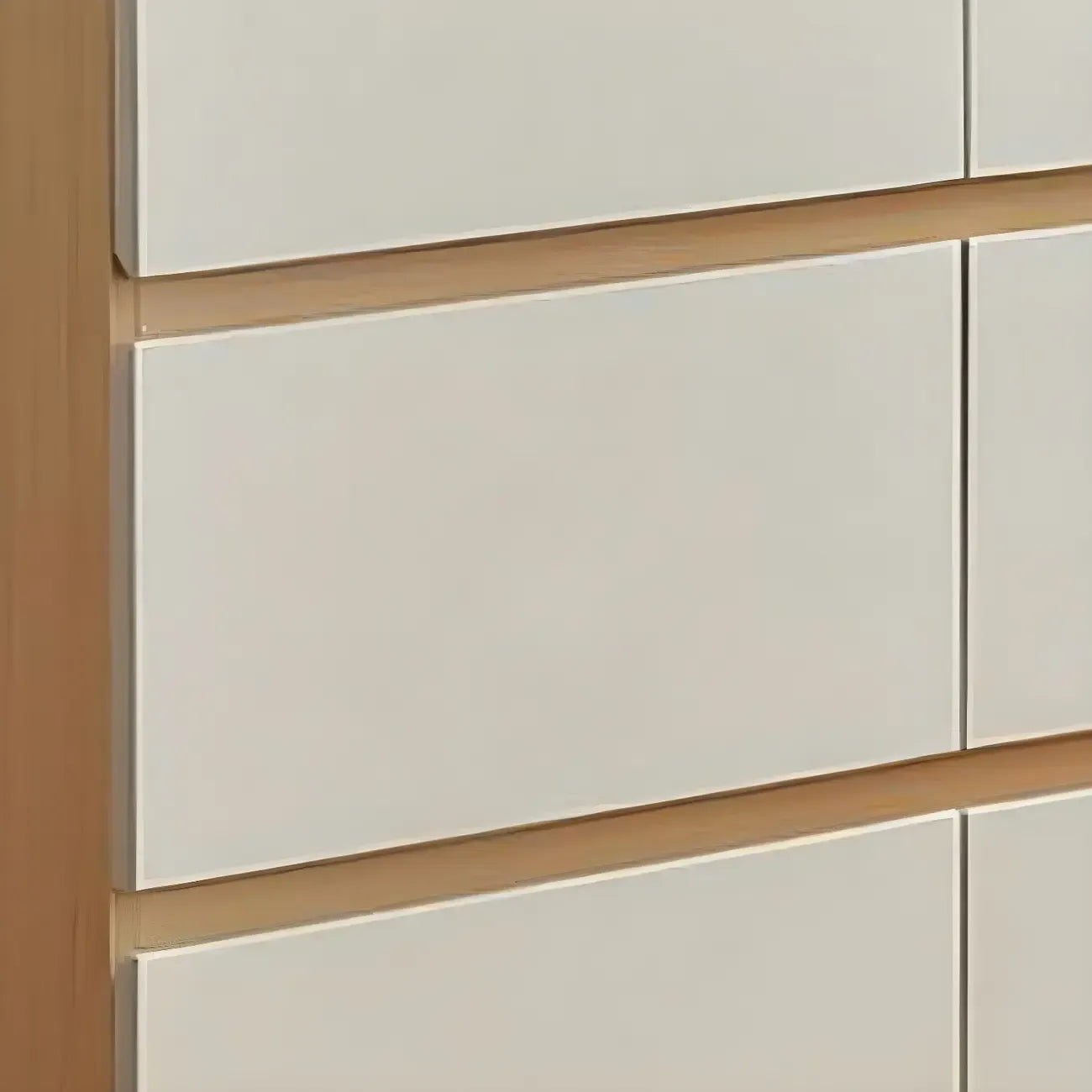 Commode double nordique en bois avec 6 tiroirs