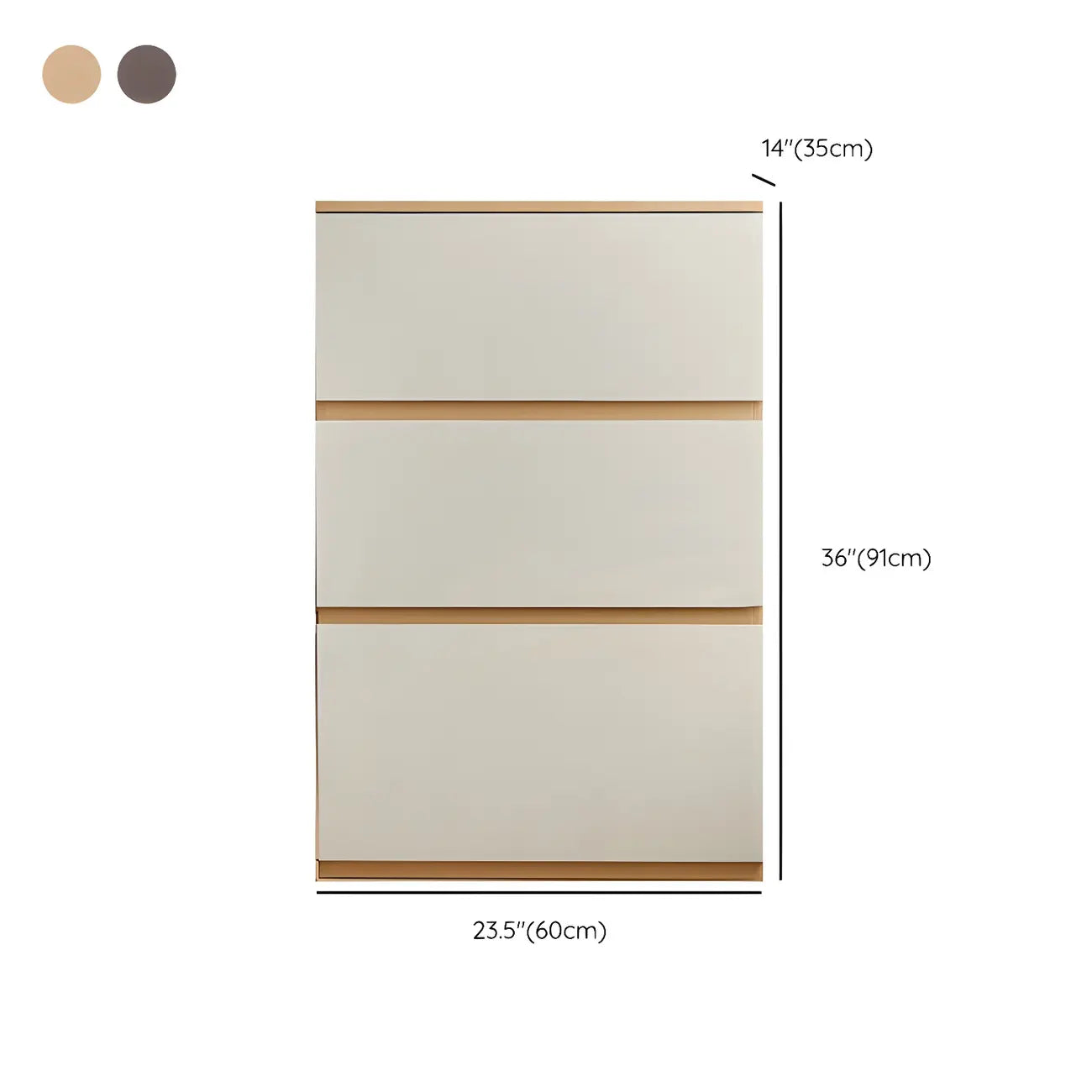 Commode double nordique en bois avec 6 tiroirs