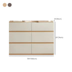 Commode double nordique en bois avec 6 tiroirs