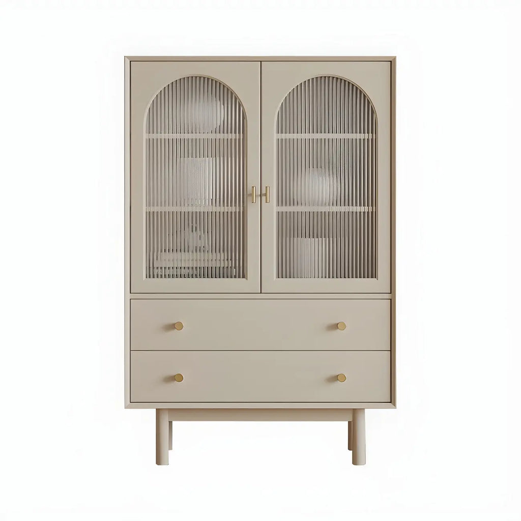 Commode élégante en bois avec étagères et 4 tiroirs