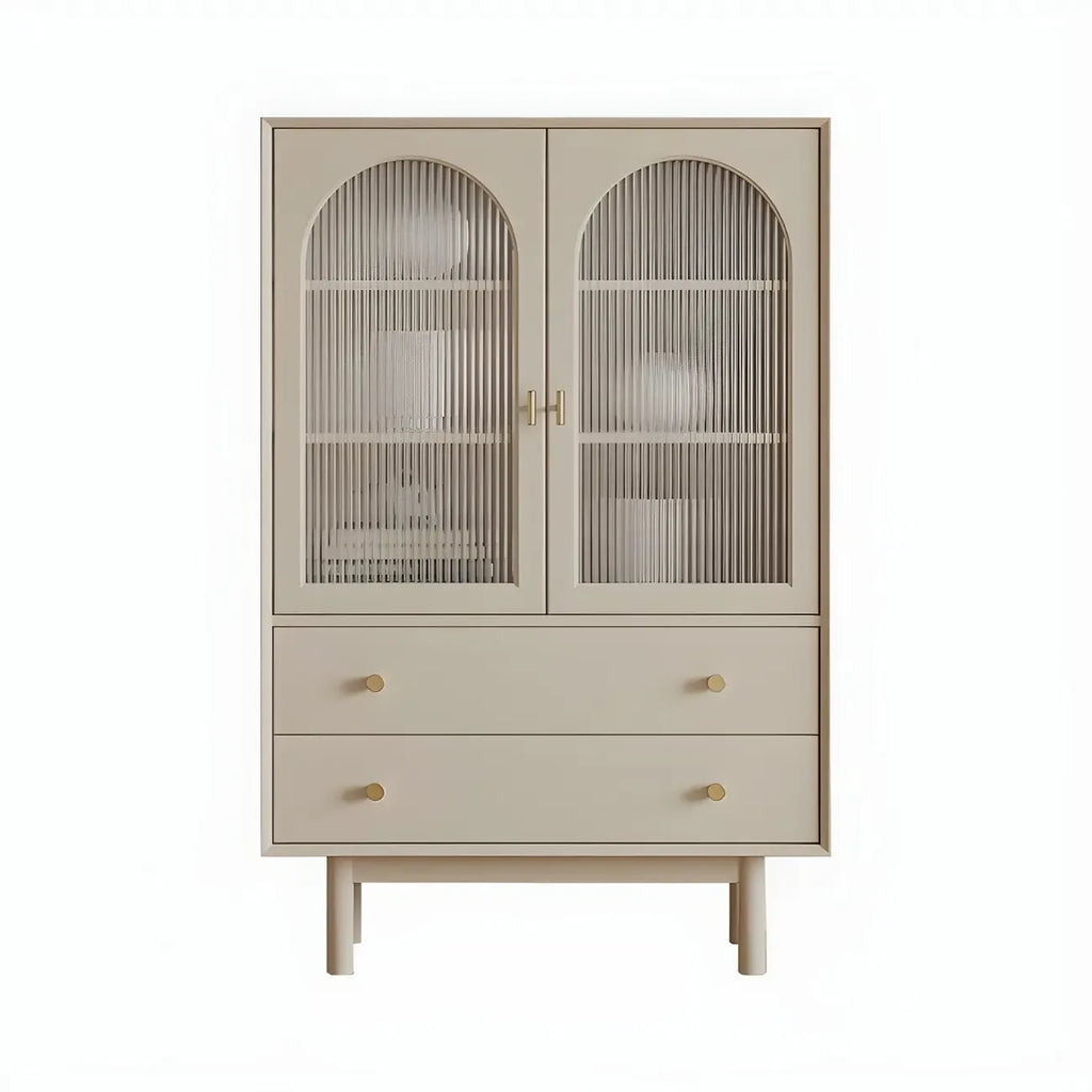 Commode élégante en bois avec étagères et 4 tiroirs