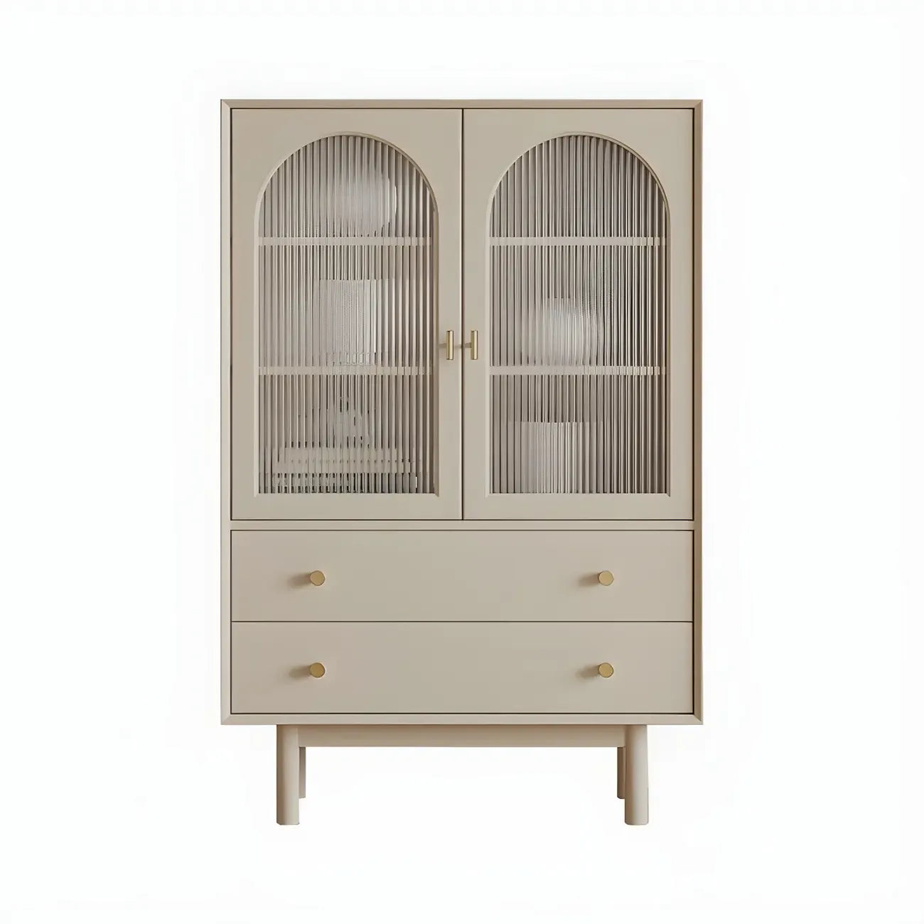 Commode élégante en bois avec étagères et 4 tiroirs