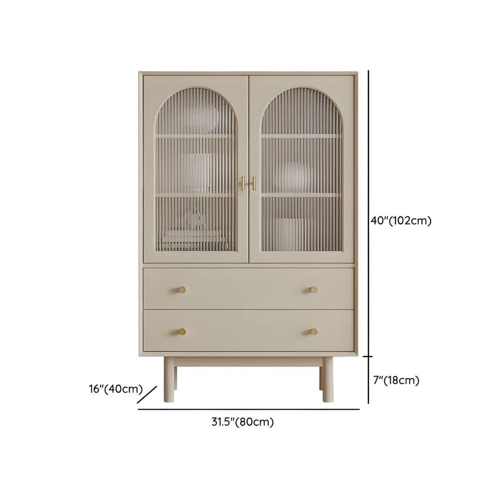 Commode élégante en bois avec étagères et 4 tiroirs